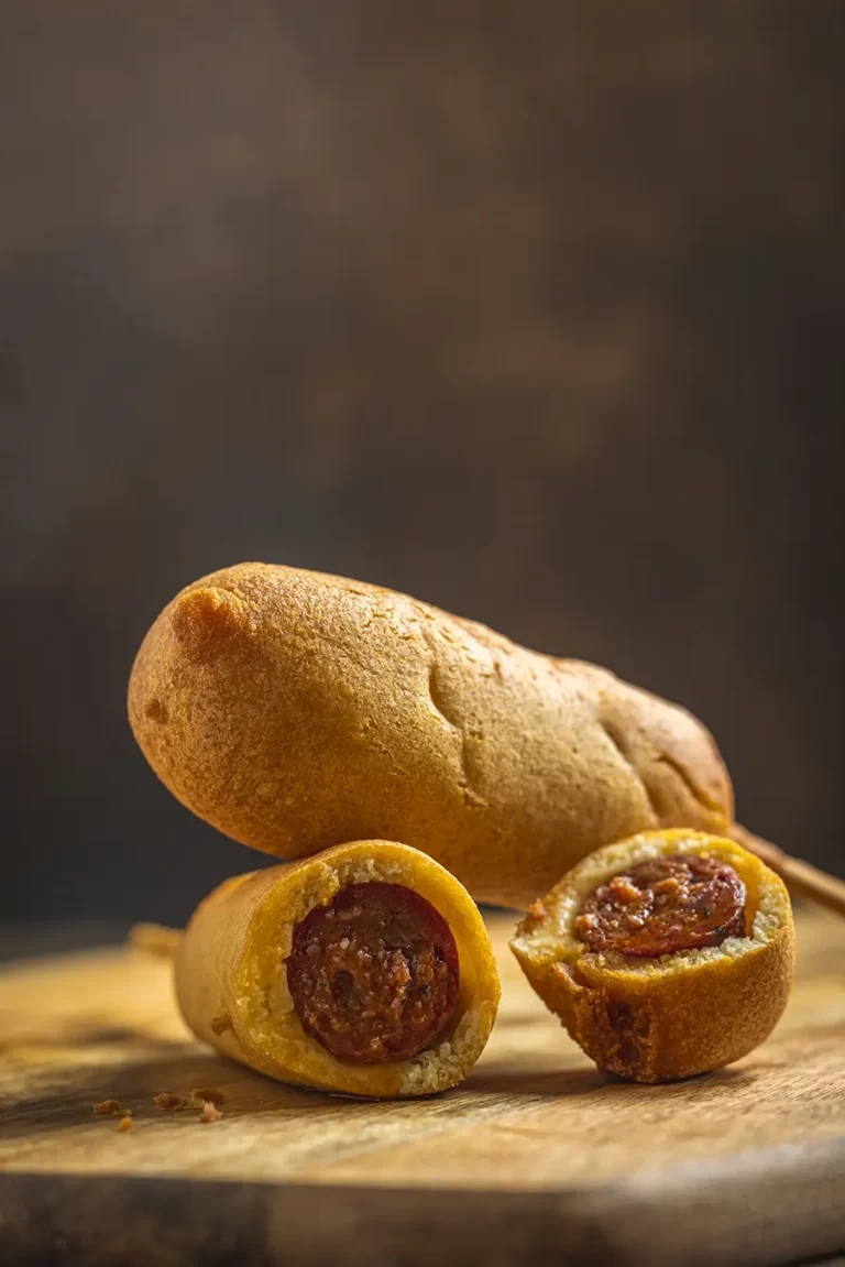 נקניקיות בבצק אפוי חתוכות לחצי