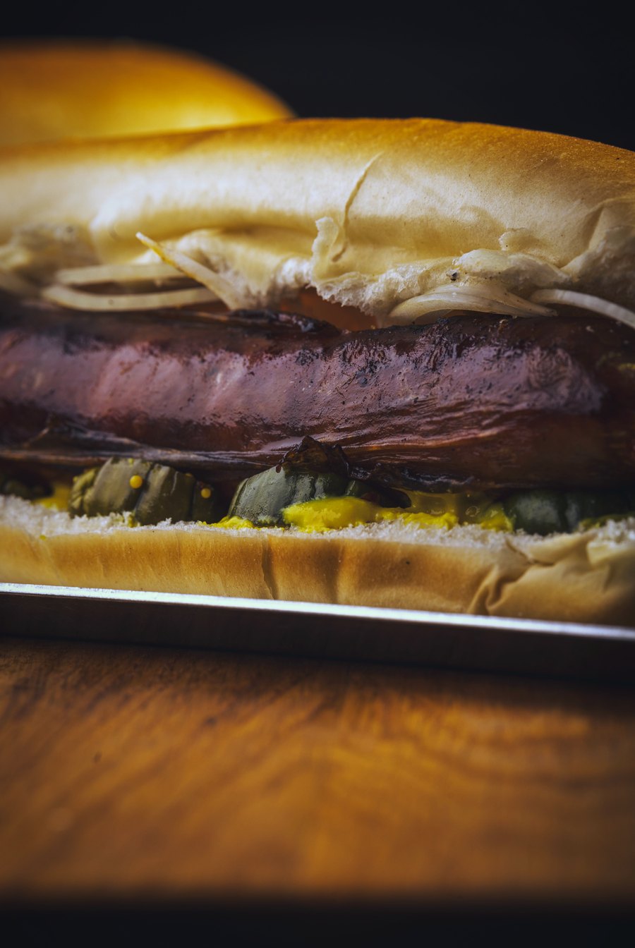 100% beef American hot dog