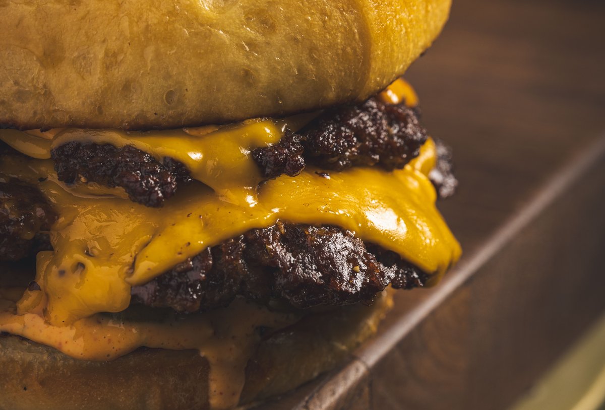 Smash burger at Shimmy's Modi'in